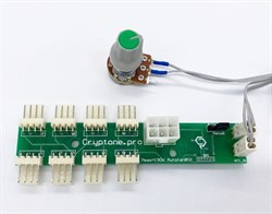 Ручной регулятор вентиляторов с термодатчиком (ШИМ регулятор, реобас для вент-ов, хаб) PWM, 16А, 8х4pin - фото 4994