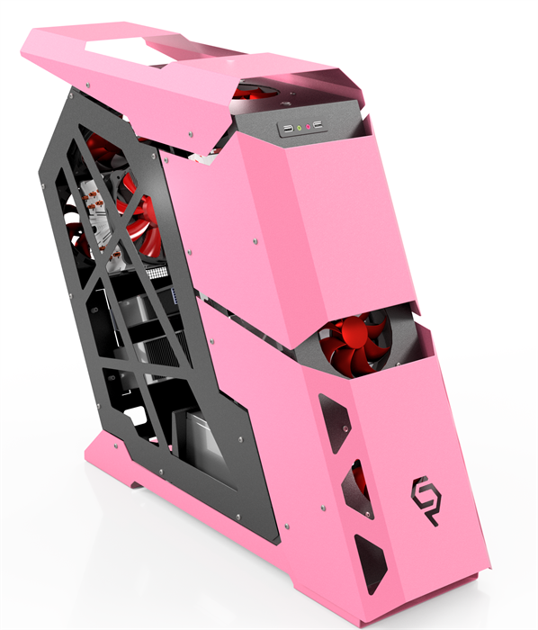 Корпус ATX Cryptone-G1, розовый - фото 5759